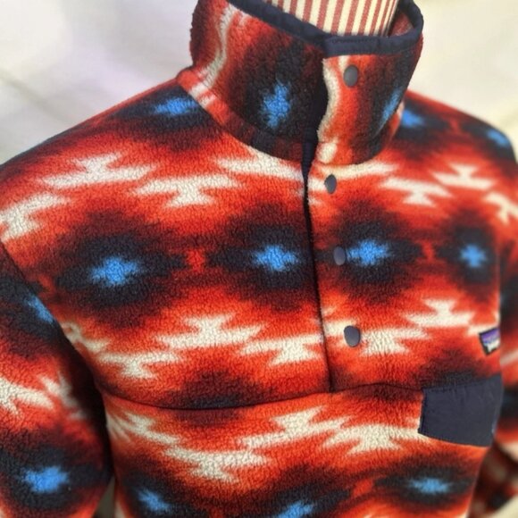 Patagonia Synchilla Snap Fleece Pullover Aztec Southwestern Navajo Women's (M) - Picture 4 of 13